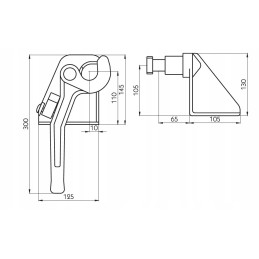 Clip lock for tipper side, dumper lock for 24 tons