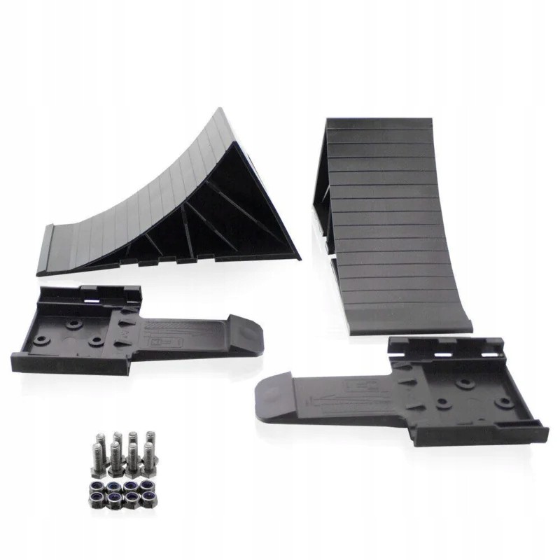 A set of wheel brake chocks