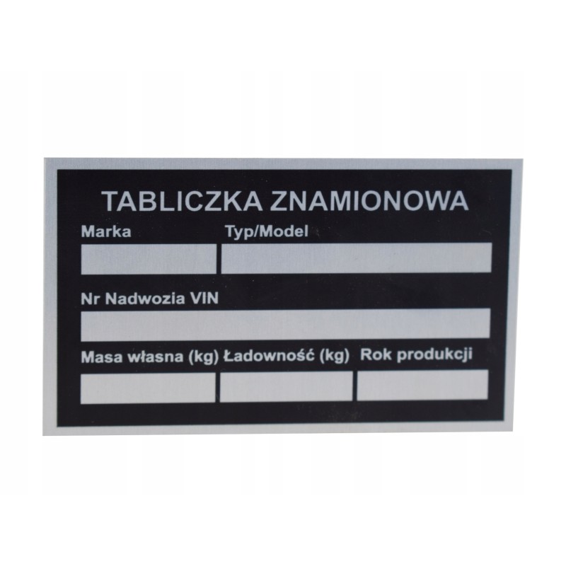 Nameplate replacement trailer tow truck