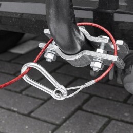 Trailer hitch brake securing cable