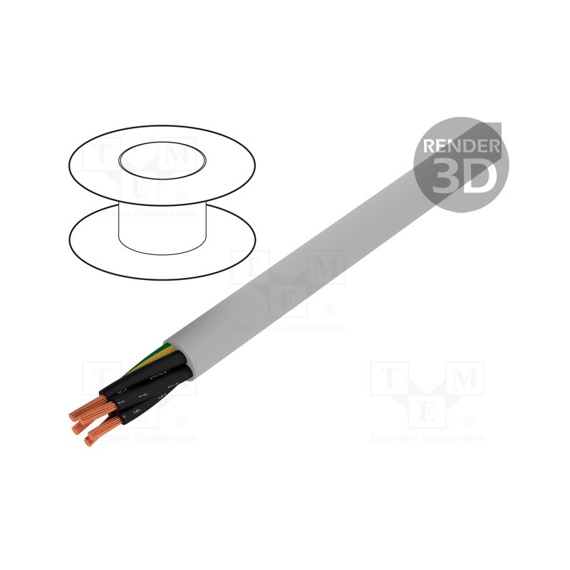 5 m x HELUKABEL - 23334 - Wire, JZ-500-PUR, 5G0.75mm2, unshielded, 300V,500V, Cu, stranded