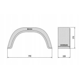 Fender for a car trailer 14 15 trailer wheel arch 79 37cm