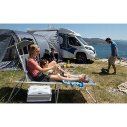 Berger foldable tourist lounger with roof, 150 kg
