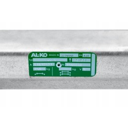 Unbraked axle of trailers al ko 1400mm 750kg 4x100