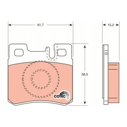 Ham pads Mercedes tyl w124 202 cell