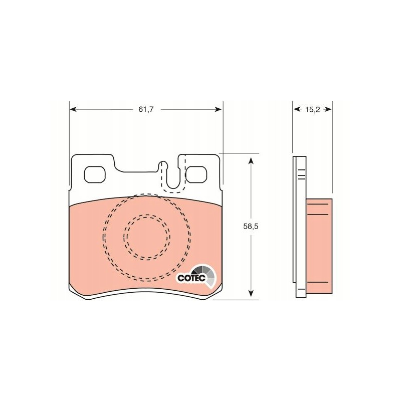 Ham pads Mercedes tyl w124 202 cell