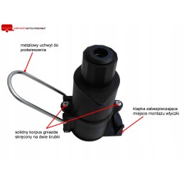 7pin socket, suspended, screwed