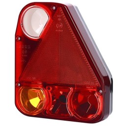 Rear lamp combined with a right corner triangle