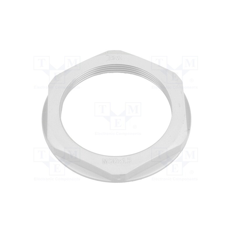 5 pcs x BM GROUP - 4850 - Nut, M50, polyamide, 60mm, grey, Pitch: 1.5