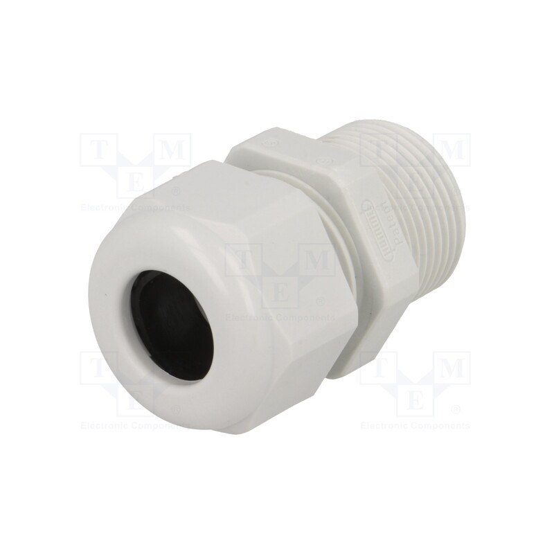 5 pcs x HUMMEL - 1.209.1600.60 - Cable gland, with long thread, PG16, IP68, polyamide, light grey