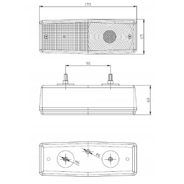 Ready set of lamps for an agricultural trailer 7 5 m