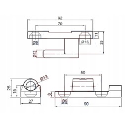 Complete hinge for the sides of trailer semi-trailer bodies