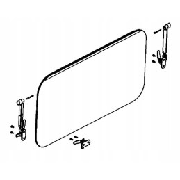 Window glass S7 750x465 lifters Dometic handle