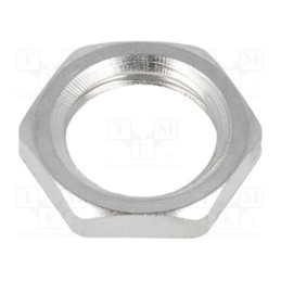 5 pcs x MOLEX - 93600-0091 7000.6950.0 - Nut, M12, brass, nickel, Thk: 2.8mm, Spanner: 15mm, Thread: metric