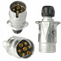 Plug plug for trailer hitch, 7 pin, aluminum, German