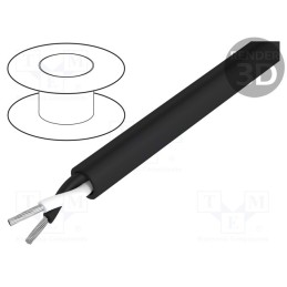 5 m x BITNER - LP0169 - Wire, InfoBiT 16, stranded, Cu, PVC, black, 300V,500V, -40÷80°C