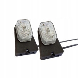 White aspoeck marker lamps, set of 2x marker lamps with 0-5m cable