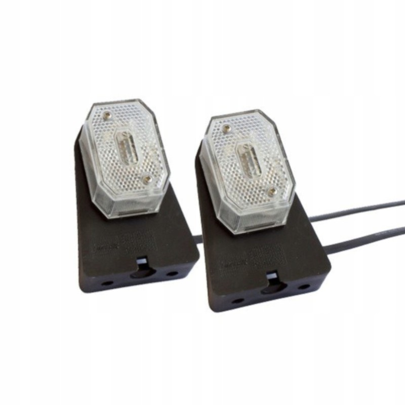 White aspoeck marker lamps, set of 2x marker lamps with 0-5m cable