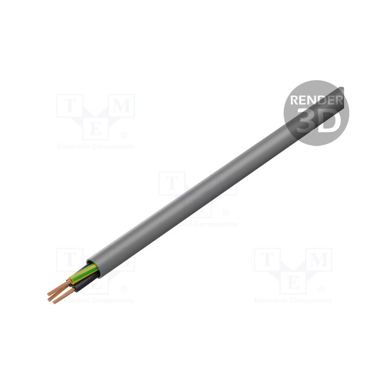 5 m x HELUKABEL - 11242 - Wire, JZ-500 HMH, 3G1mm2, unshielded, 300V,500V, Cu, stranded, grey