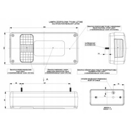 Rear right combination lamp, universal, 5-function