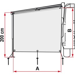 Sunscreen for the CS F35 Fiamma awning