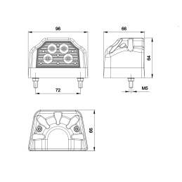 License plate lamp FT 031 LED