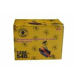Hand winch 540 kg, belt, crank, belt 10 m 4 5 cm, small for boats