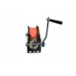 Hand winch 540 kg, belt, crank, belt 10 m 4 5 cm, small for boats
