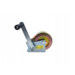 Hand winch 540 kg, belt, crank, belt 10 m 4 5 cm, small for boats