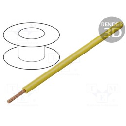5 m x STu00c4UBLI - 61.7607-24 - Wire, Silivolt®-1V, 1x1mm2, stranded, Cu, silicone, yellow, 1.5kV
