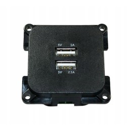 Double usb c line 3 1a socket black haba