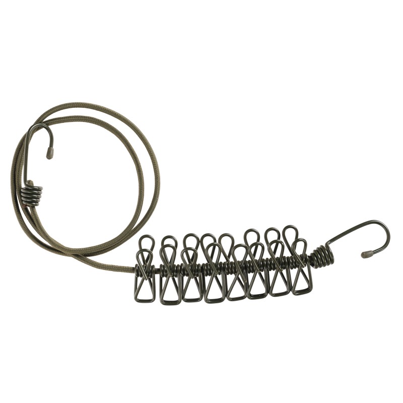 Tourist rope with clothes pegs