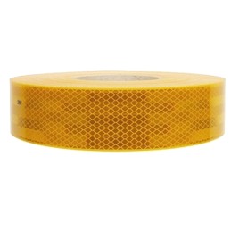 Yellow contour reflective foil tape, 3 m