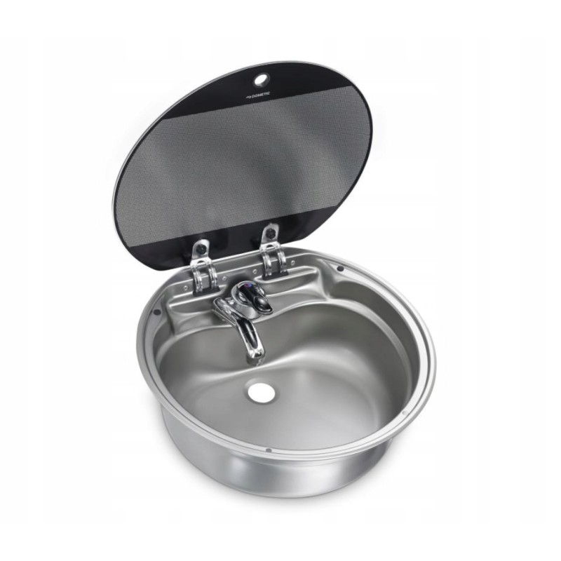 Round sink with glass cover sng 420 mm