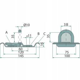 Fixing strap holder 70387