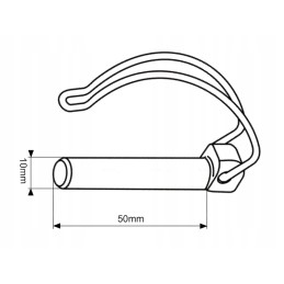 Pipe pin pin oe10mm x 55mm