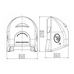 Hitch cover, rubber pad for SD 01 trailer
