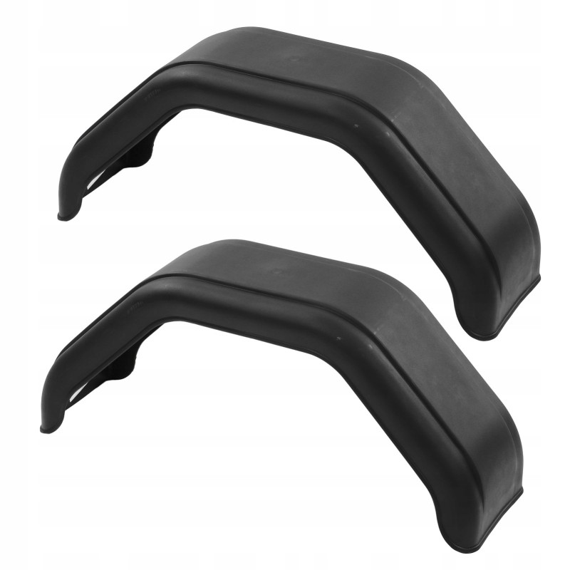 1 Pair Black PE Trailer Fender Injection Molded Abrasion Resistant