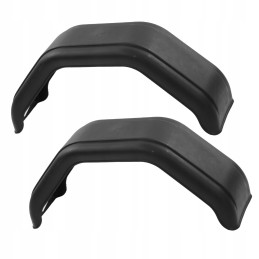 1 Pair Black PE Trailer Fender Injection Molded Abrasion Resistant