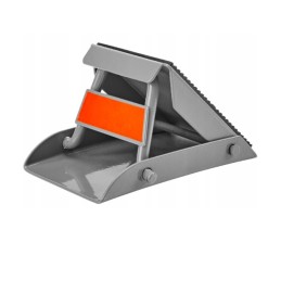 Folding wheel chocks, 2 pcs, metal, camper trailer, with reflectors