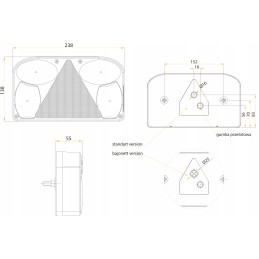 Fristom rear lamp with fog triangle l