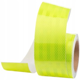 Self-adhesive reflective tape, yellow fluo, 10 cm