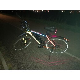 Self-adhesive reflective tape, yellow fluo, 10 cm