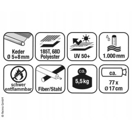 Canopy with side walls for a 260 van bus