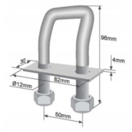 Load attachment eye, bent, bent trailer