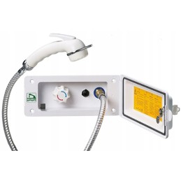 Outdoor water socket with reich shower