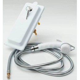 Outdoor water socket with reich shower