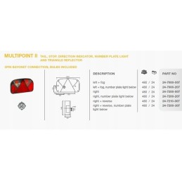 Left rear lamp for multipoint II aspoeck trailers