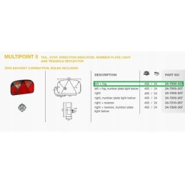 Left rear lamp for multipoint II aspoeck trailers
