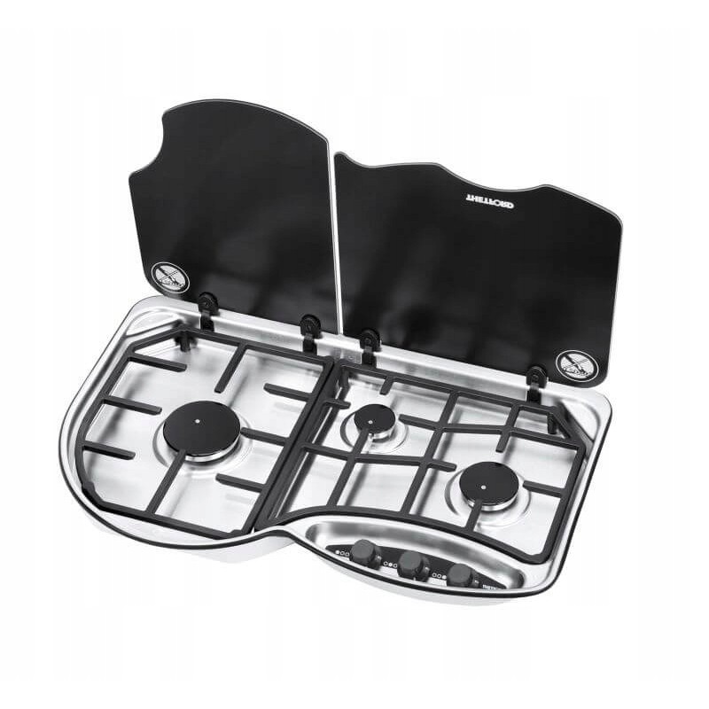 3 burner cooker with glass cover series 353